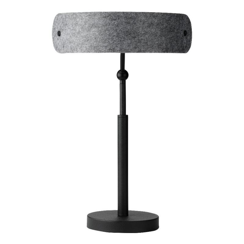 Osram Tischleuchte Decor Curve Felt in Dunkelgrau mit warmweißem Licht Ø 27 cm - Auffällige Leuchte aus Filz