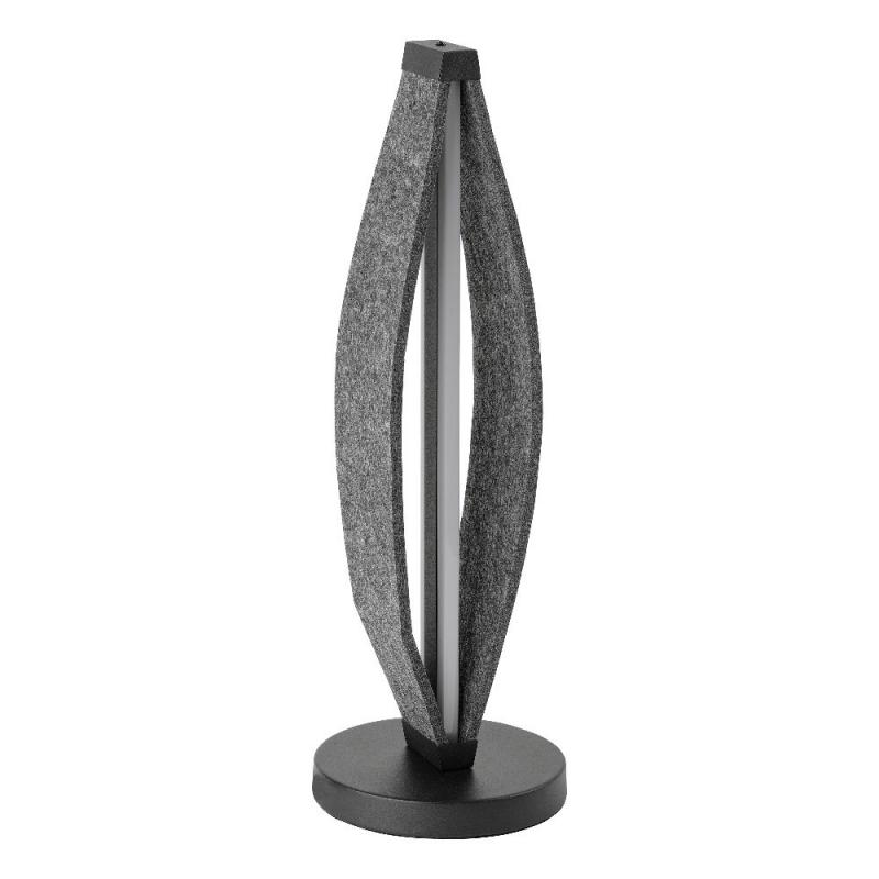 Osram Tischleuchte Decor Flat Felt in Dunkelgrau mit warmweißem Licht - Auffällige Leuchte aus Filz