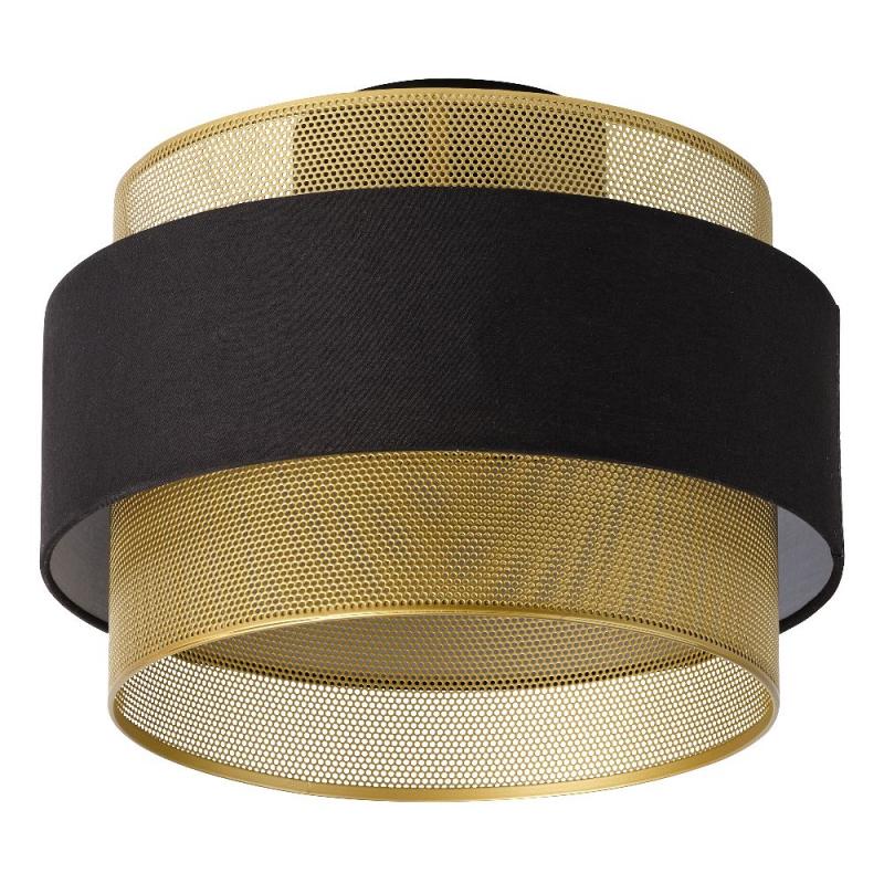 Osram Deckenleuchte Decor Hornet in Schwarz / Gold mit E27 Fassung Ø 30 cm - gelungene Symbiose aus Stahl und Polyester-Baumwolle