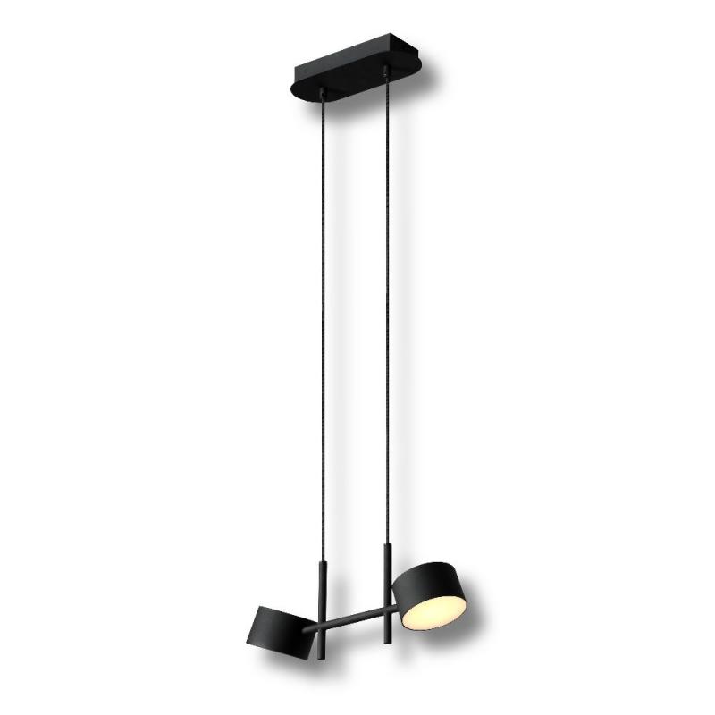 Osram 2-flammige Pendelleuchte Decor Kyoto aus Aluminium in Schwarz mit warmweißem Licht - Dimmbar (CLICK DIM via Schalter)