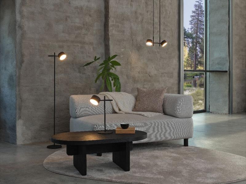 Osram Wandlampe Decor Kyoto aus Aluminium in Schwarz mit warmweißem Licht und beweglichem Kopf - dimmbar (TOUCH DIM)