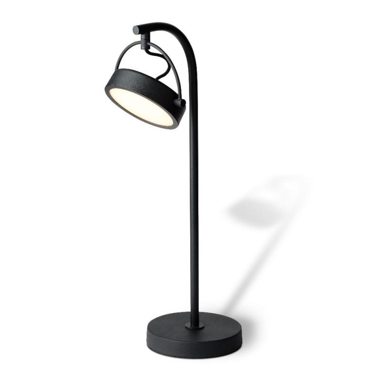 Osram Tischleuchte Decor Puck aus Stahl mit warmweißem Licht in Schwarz