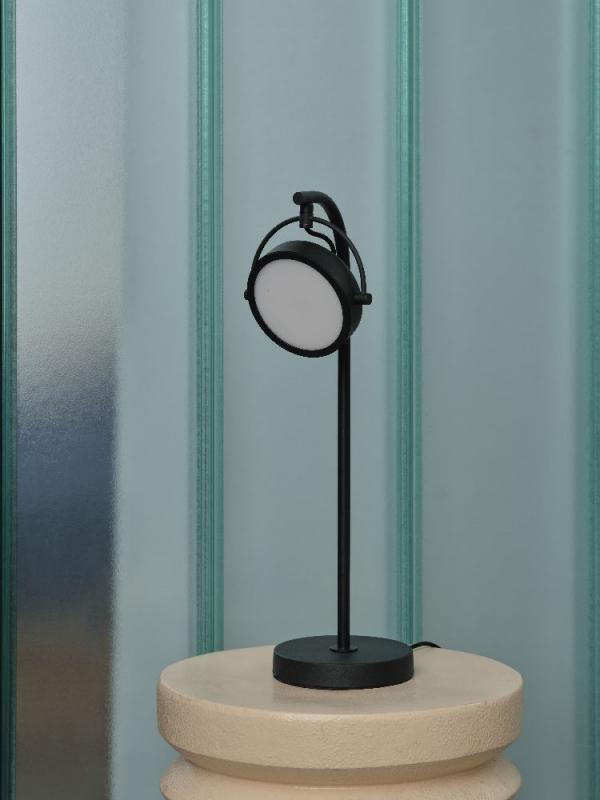 Osram Tischleuchte Decor Puck aus Stahl mit warmweißem Licht in Schwarz