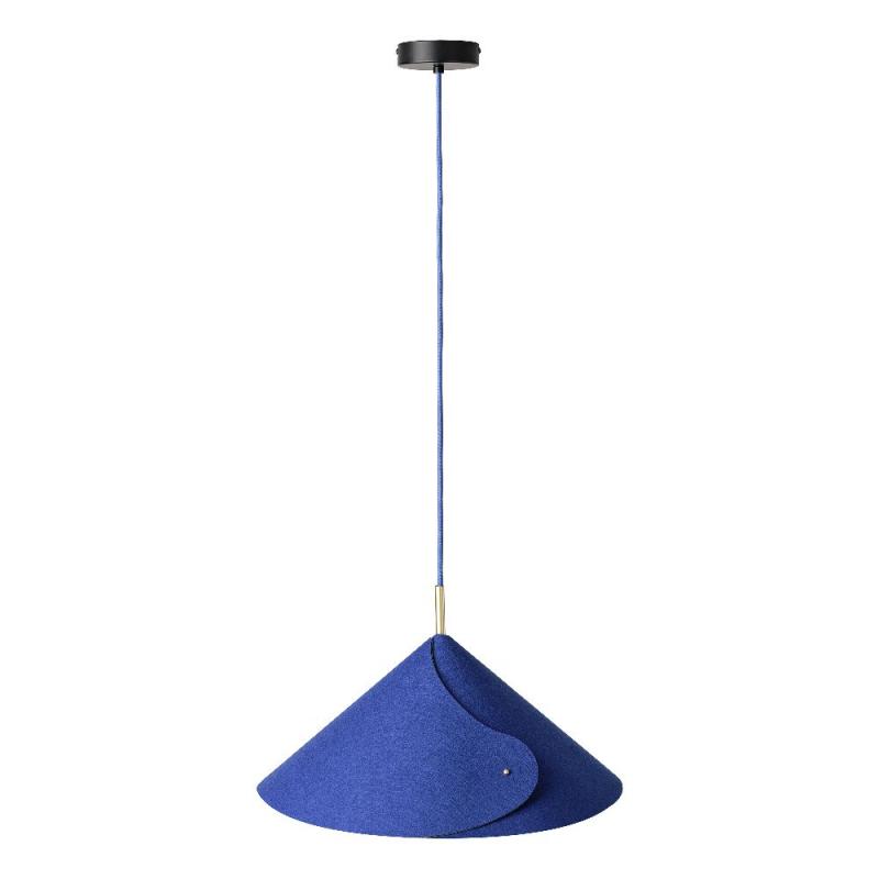OSRAM Pendelleuchte Decor Flip in Blau Ø 50 cm - Auffällige Leuchte aus Filz mit E27 Fassung