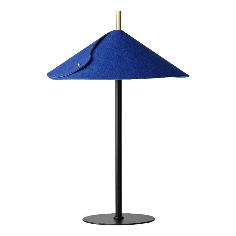 OSRAM Tischleuchte Decor Flip in Blau Ø 35 cm - Auffällige Leuchte aus Filz mit G9  Fassung