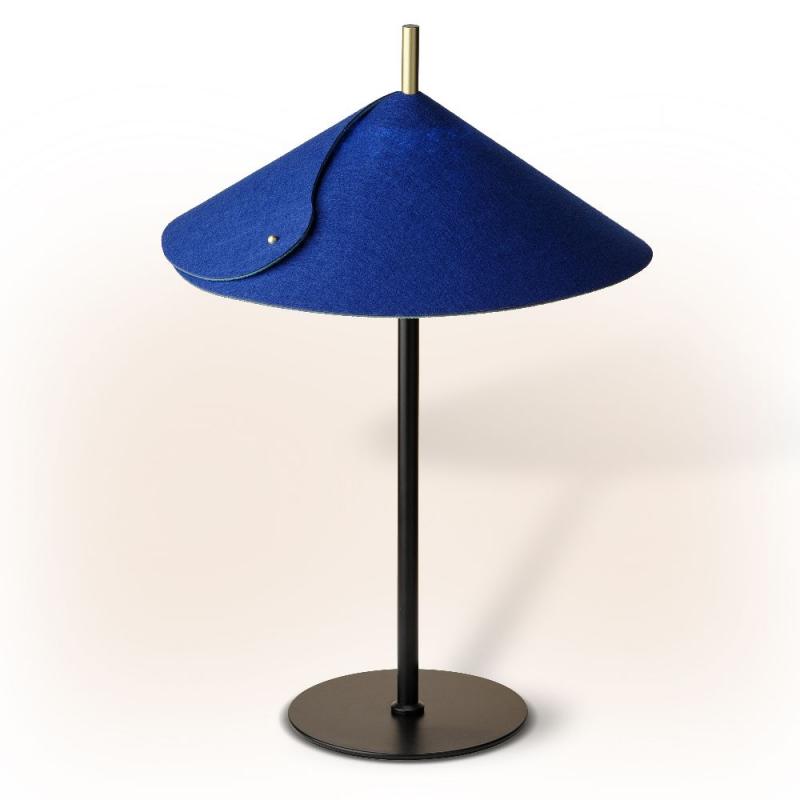 OSRAM Tischleuchte Decor Flip in Blau Ø 35 cm - Auffällige Leuchte aus Filz mit G9  Fassung