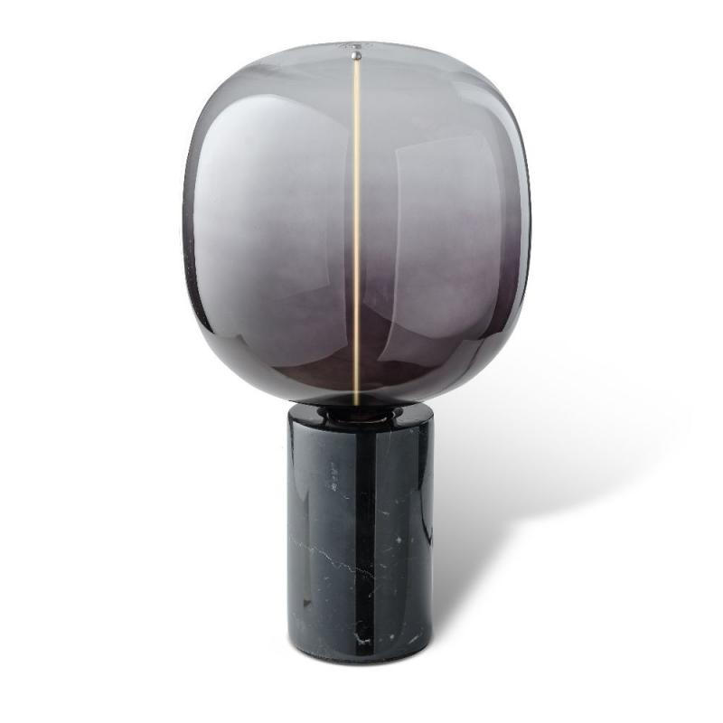 OSRAM Tischleuchte Decor Marble Base Table dimmbar mit E27 Fassung schwarz - Elegante Tischlampe aus Marmor mit Textilkabel – dimmbares Licht für jeden Raum