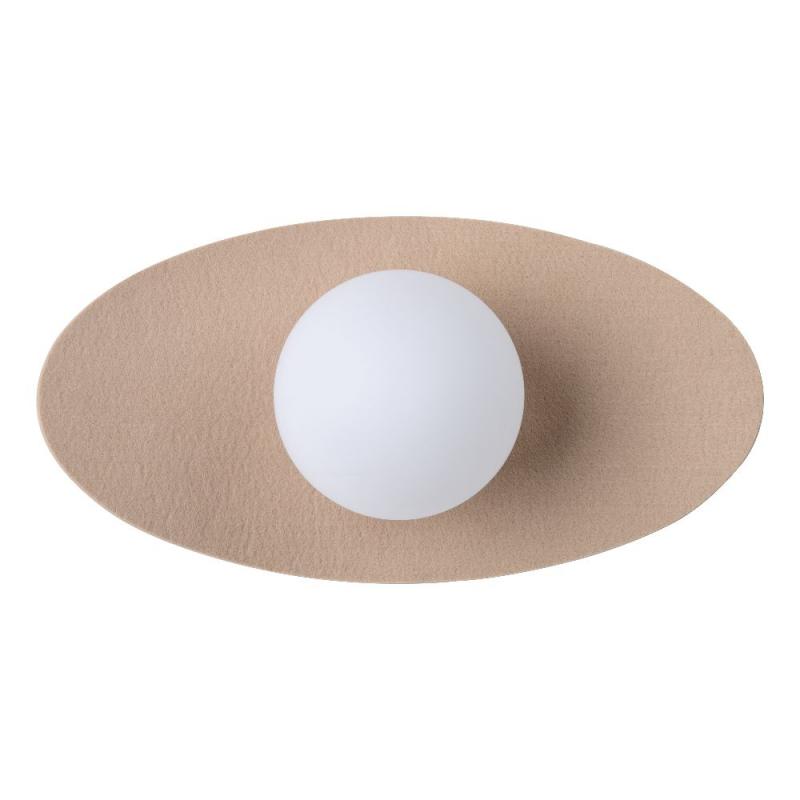 Osram Wandleuchte Decor Pearl in Beige mit G9 Fassung - Auffällige Leuchte aus Filz / Stahl / Glaskugel