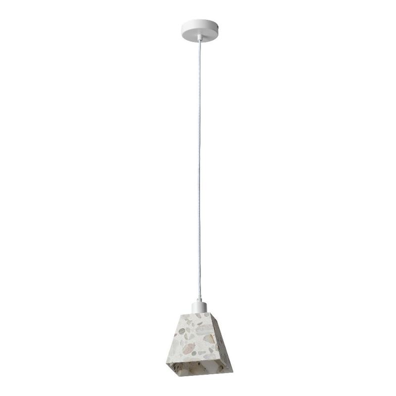 Pendelleuchte Decor Gleam aus Terrazzo Stein mit E14 Fassung Beige