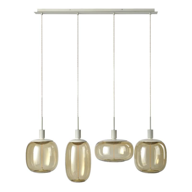 OSRAM Decor Pendant Needle Linear Beige aus Stahl - Pendelleuchte mit 4 x E27 Fassung ohne Leuchtmittel