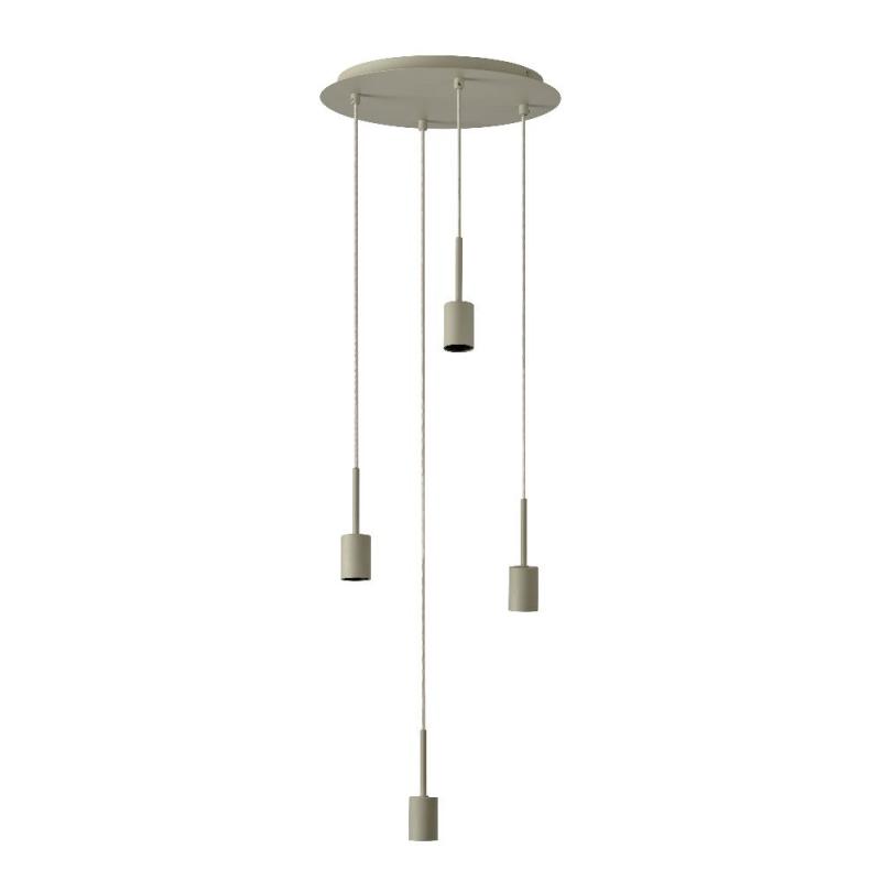 OSRAM Decor Pendant Needle Plate Beige aus Stahl - Pendelleuchte mit 4 x E27 Fassung ohne Leuchtmittel