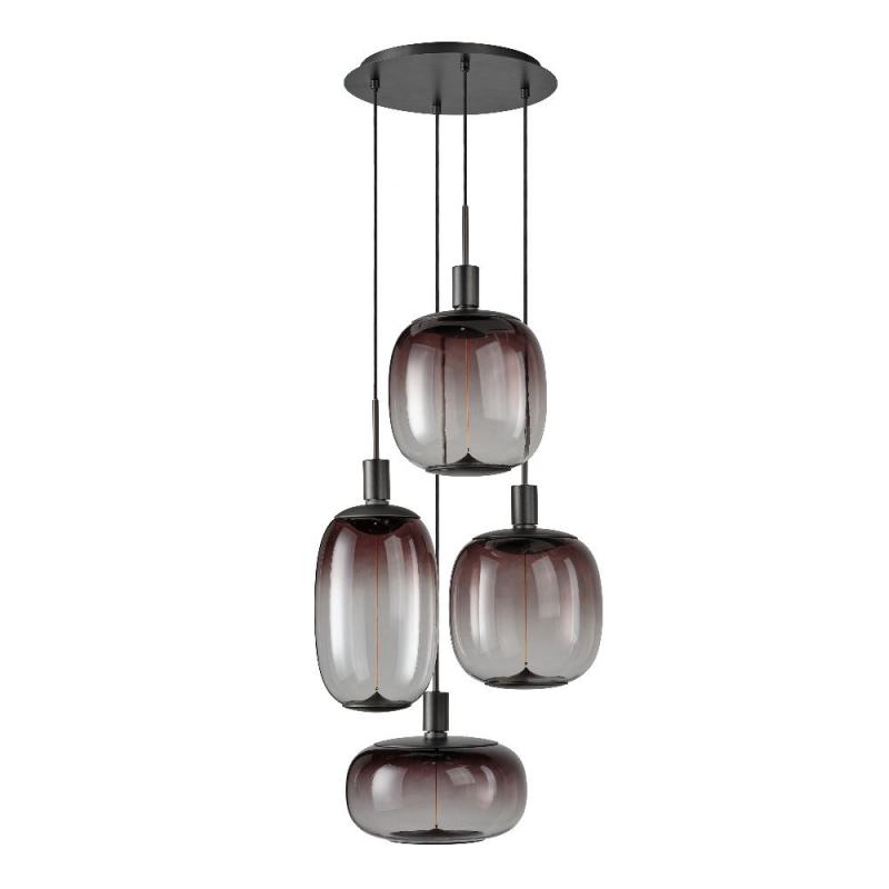 OSRAM Decor Pendant Needle Plate Anthrazit aus Stahl - Pendelleuchte mit 4 x E27 Fassung ohne Leuchtmittel