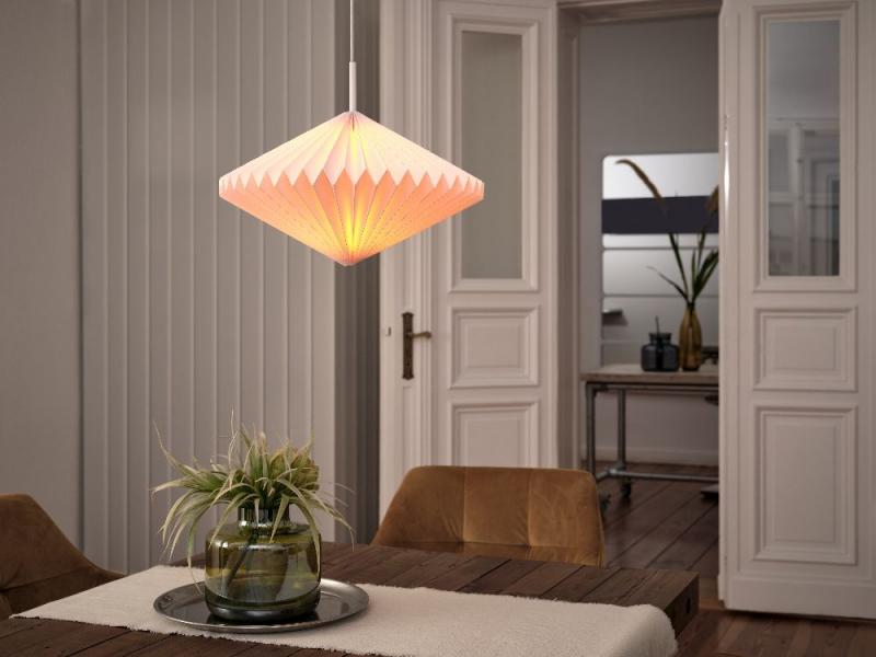 OSRAM Pendelleuchte Decor Paper Lantern Diamond - Dünnes, faltbares Papier, das ein warmes und angenehmes Licht im Leben schafft