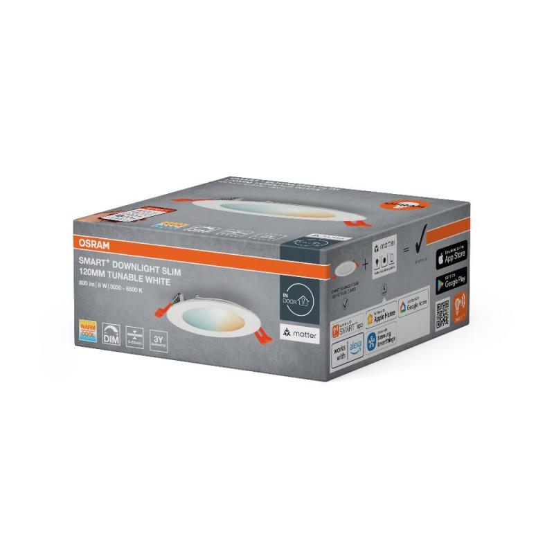 Osram SMART+ Matter WiFi Recess Slim Einbauleuchte 120mm Tunable White ultra flach Tunable White