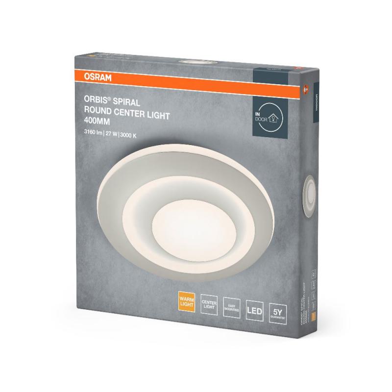 Osram LED-Deckenleuchte Orbis Spiral Round 400mm 27W weiß Warmweißes Licht