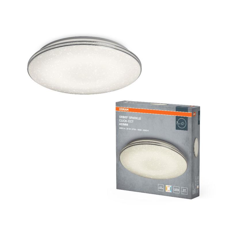 OSRAM Helle Orbis Sparkle LED Wand- & Deckenleuchte dimmbar ø45cm warmweißes bis kaltweißes Licht - mit Click-CCT steuerbare Lichtfarbe