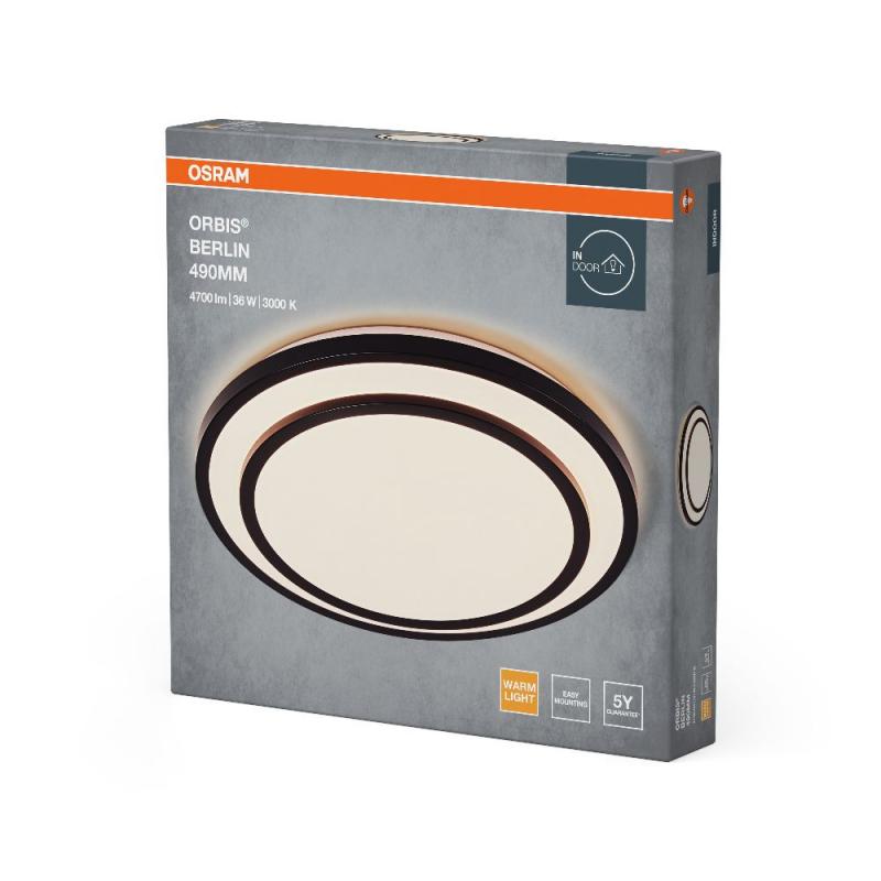OSRAM Deckenleuchte Orbis Berlin 49cm mit schwarzen Ringen