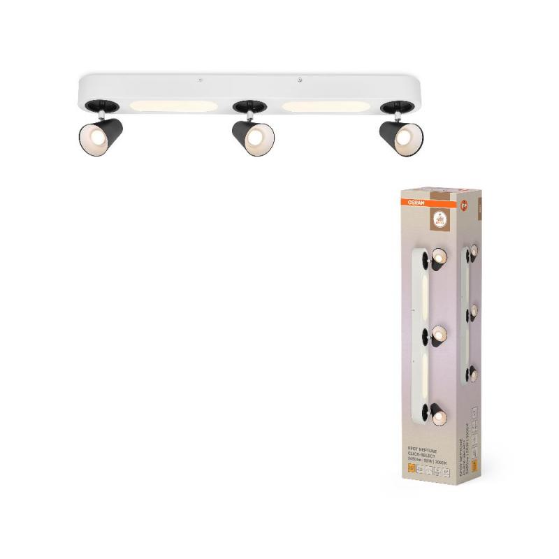 OSRAM 3er LED Wand- und Decken Strahler Decor Spot Neptune Weiß mit Click Select