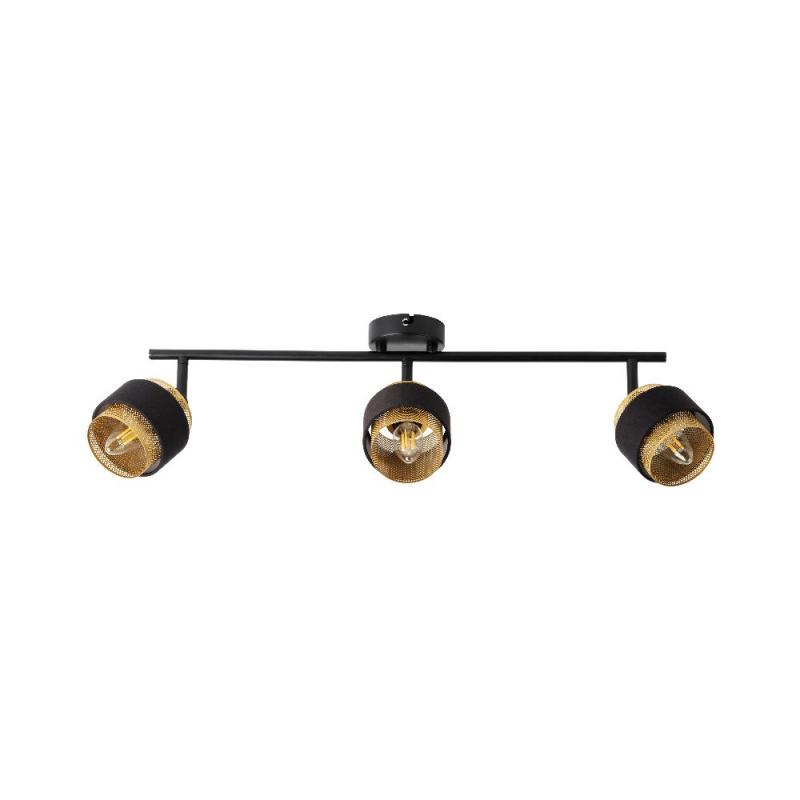 Osram 3-er Decor Hornet Decken-/Wandspot in Schwarz / Gold mit E14 Leuchtmittel für warmweißes Licht - schwenkbar durch Kugelgelenk
