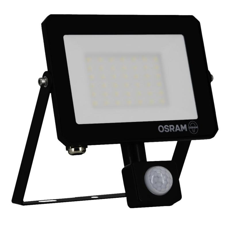 Osram LED Außen-Strahler LUX schwarz 6500K kaltweißes Licht 30W IP65 mit Sensor - Fassaden- und Garagenstrahler