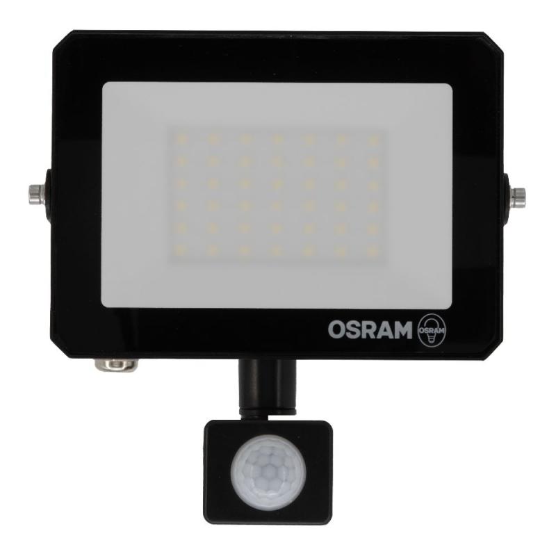 Osram LED Außen-Strahler LUX schwarz 6500K kaltweißes Licht 30W IP65 mit Sensor - Fassaden- und Garagenstrahler
