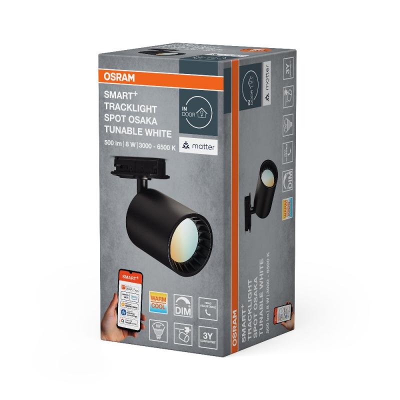 Osram SMART+ Matter 1-Phasen Schienen Leuchtkopf Tracklight Spot Osaka Schwarz