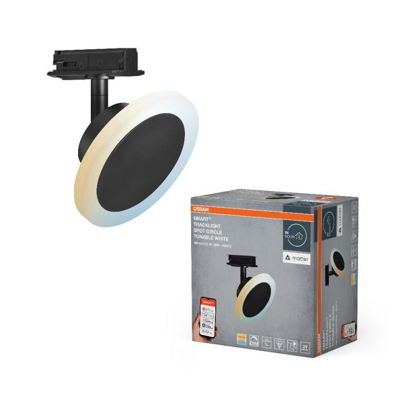 Ledvance SMSMART+ Matter 1-Phasen Schienen Leuchtkopf Tracklight Spot Circle Schwarz