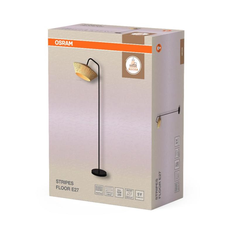 Osram Stehleuchte Decor Stripes in Beige mit E27 Fassung Ø 40,5 cm