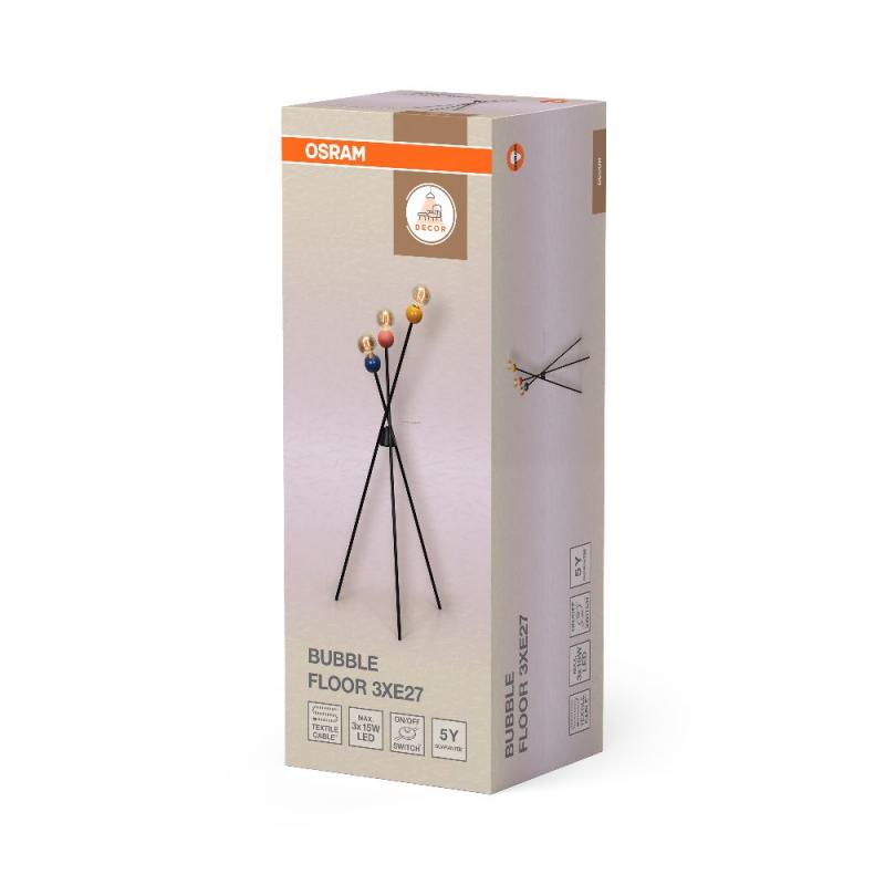 OSRAM Stehleuchte Decor Bubble in Multicolor aus Metall mit E27 Fassungen