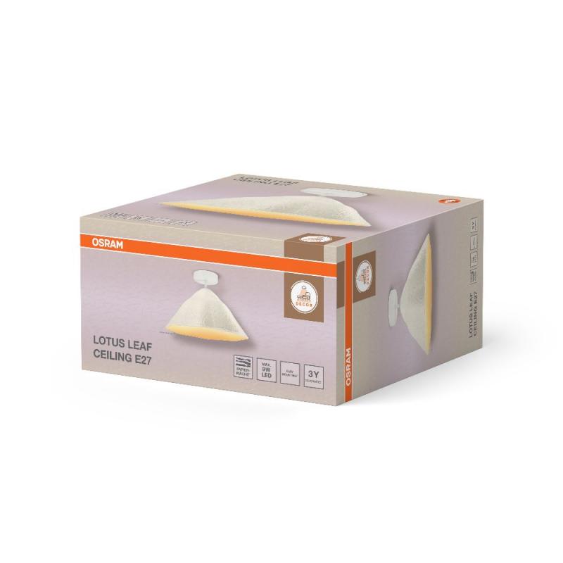 OSRAM Deckenleuchte Decor Lotus Leaf 1-flammig weiß aus Metall und Pappmaschee für E27