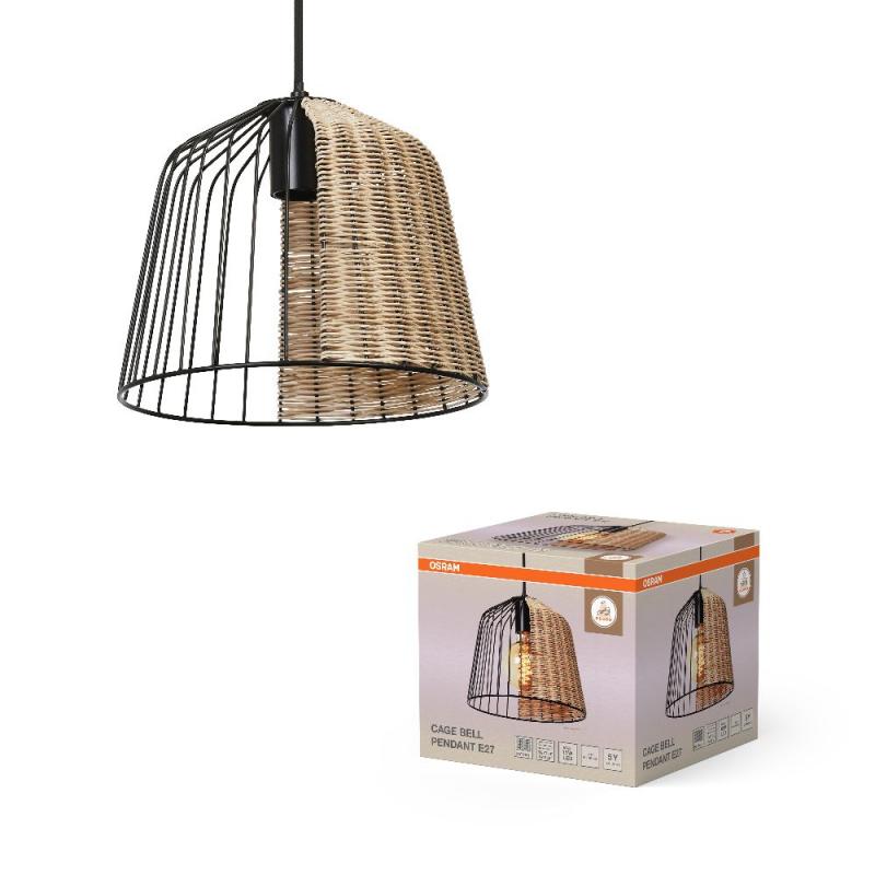 OSRAM Pendelleuchte Decor Cage Bell Pendant E27 Black