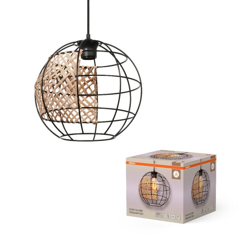 OSRAM Pendelleuchte Decor Cage Globe Pendant E27 Black