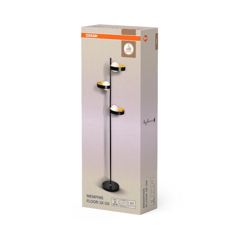 OSRAM  Memphis Stehleuchte in schwarz-gold