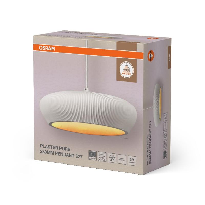 OSRAM GipsHängelampe Plaster Pure weiß Ø 28 cm  E27