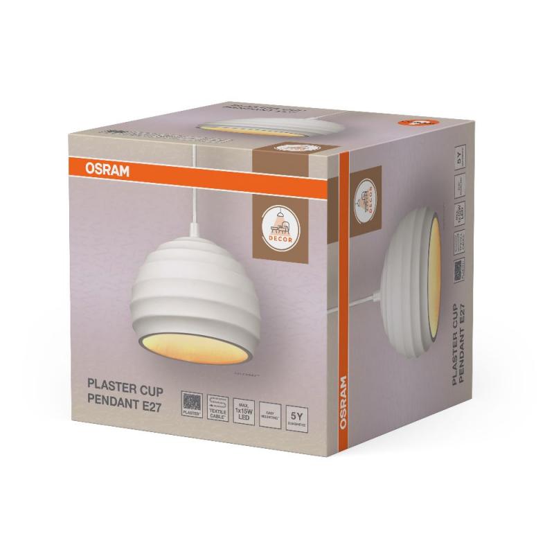 OSRAM GipsHängelampe Plaster Cup weiß Ø 16 cm  E27