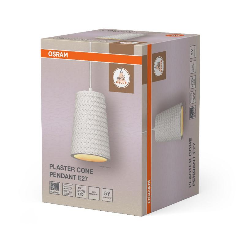 OSRAM GipsHängelampe Plaster Cone weiß Ø 14 cm  E27