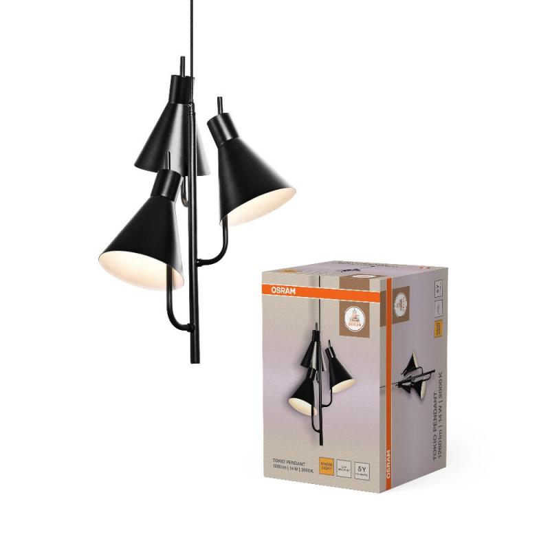 OSRAM Pendelleuchte TOKIO in Schwarz inkl warmweißer LED