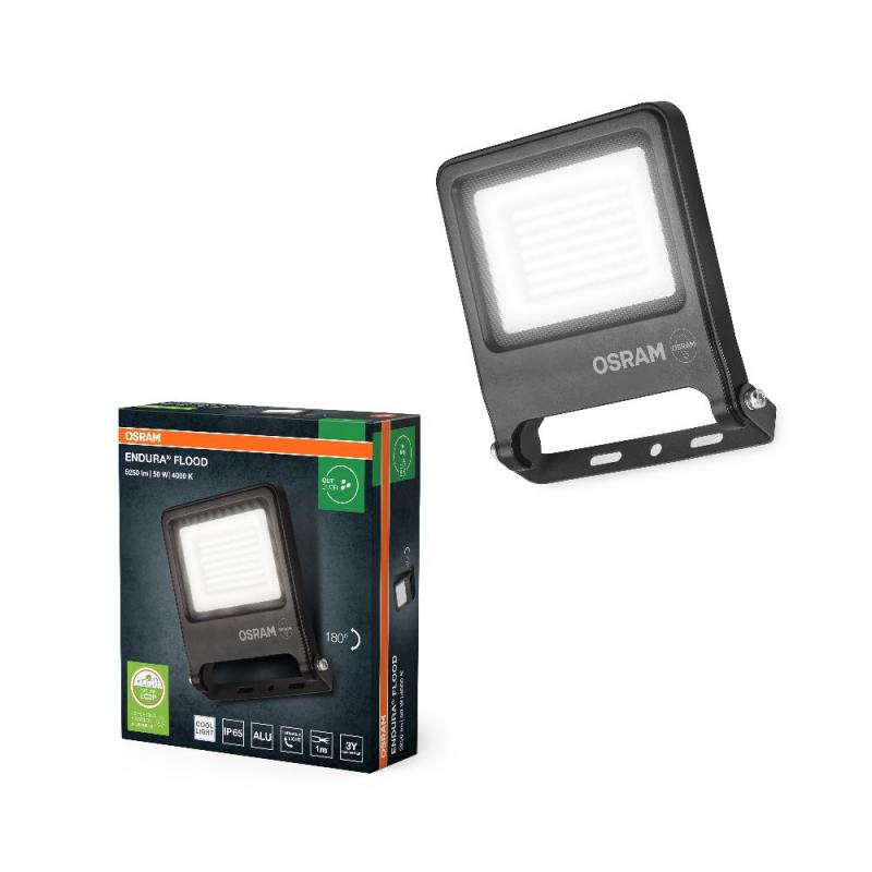 OSRAM LED Außen Fluter ENDURA FLOOD 50W 4000K neutralweiß IP65 grau