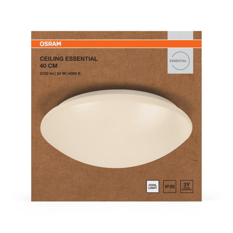 OSRAM Essential LED-Deckenleuchte Ø 40 cm in Weiß 24W neutralweißes Licht