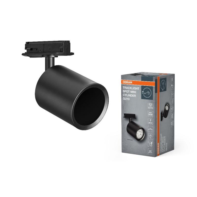 OSRAM 1-Phasen Schienen Leuchtkopf Tracklight Spot Mini Cylinder GU10 schwarz
