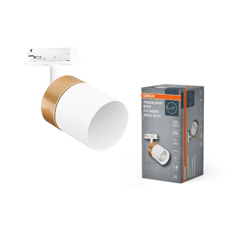 OSRAM 1-Phasen Schienen Leuchtkopf Tracklight Spot Mini Cylinder GU10 Gold/Weiß
