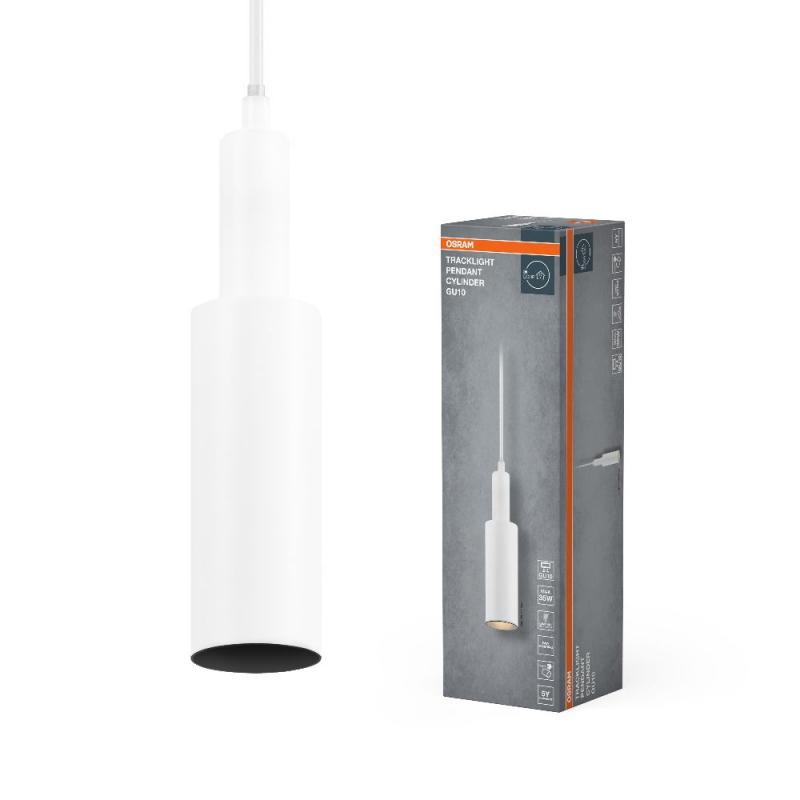 OSRAM 1-Phasen Schienen Pendelleuchte Tracklight Pendant Cylinder GU10 weiß