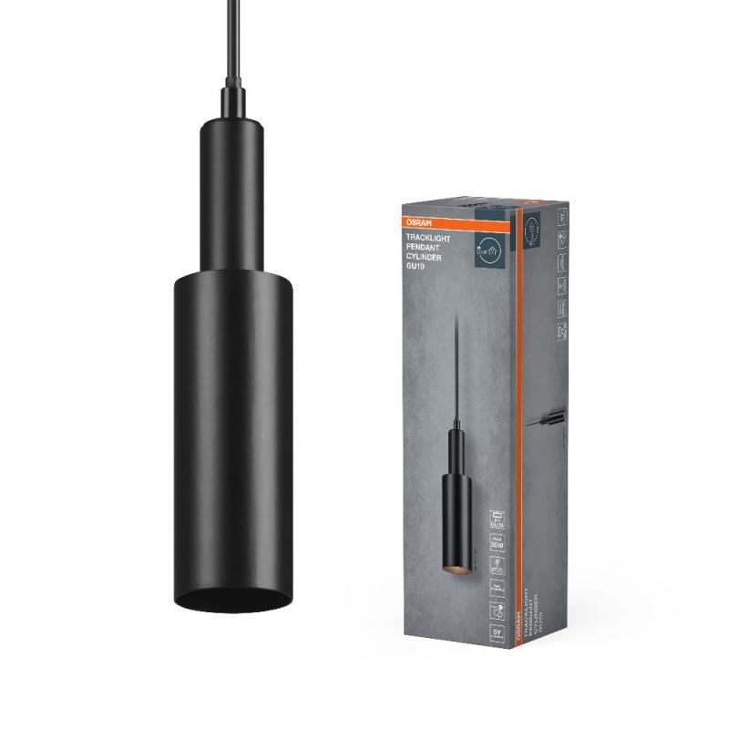 OSRAM 1-Phasen Schienen Pendelleuchte Tracklight Pendant Cylinder GU10 schwarz