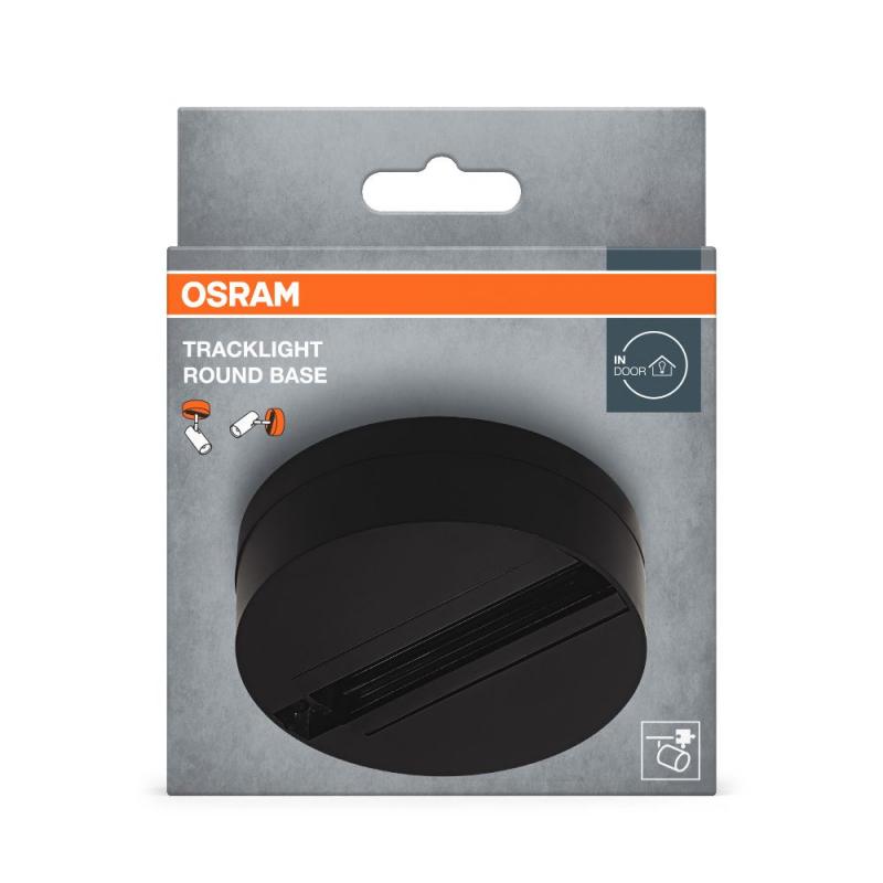 Osram 1-Phasen Schiene Tracklight Round Base Basisstation für Leuchtkopf Schwarz