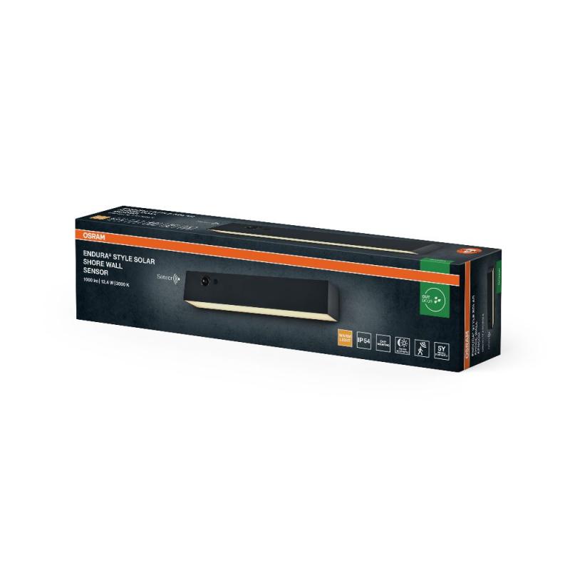OSRAM ENDURA Style Solar Bright Sensor Wandleuchte Shore 12,4W IP54 Dunkelgrau