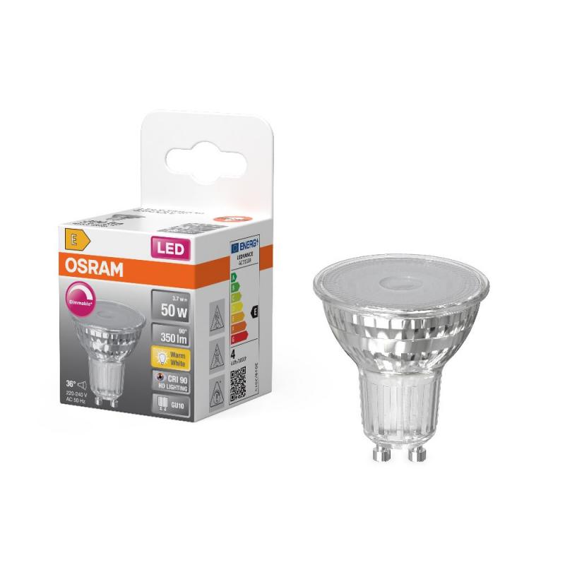 OSRAM GU10 LED SUPERSTAR PAR16 Strahler dimmbar 36° 3,7W wie 50W warmweißes Licht mit kleinem Lichtwinkel & hoher Farbwiedergabe
