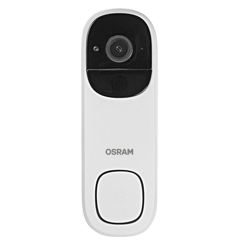 OSRAM SMART+ Smart Home WLAN-Türklingel mit Kamera, 2K, Akku, IP66, Weiß