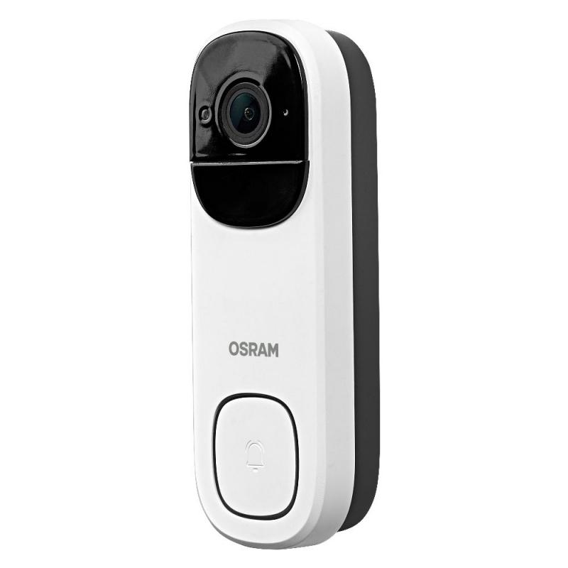 OSRAM SMART+ Smart Home WLAN-Türklingel mit Kamera, 2K, Akku, IP66, Weiß
