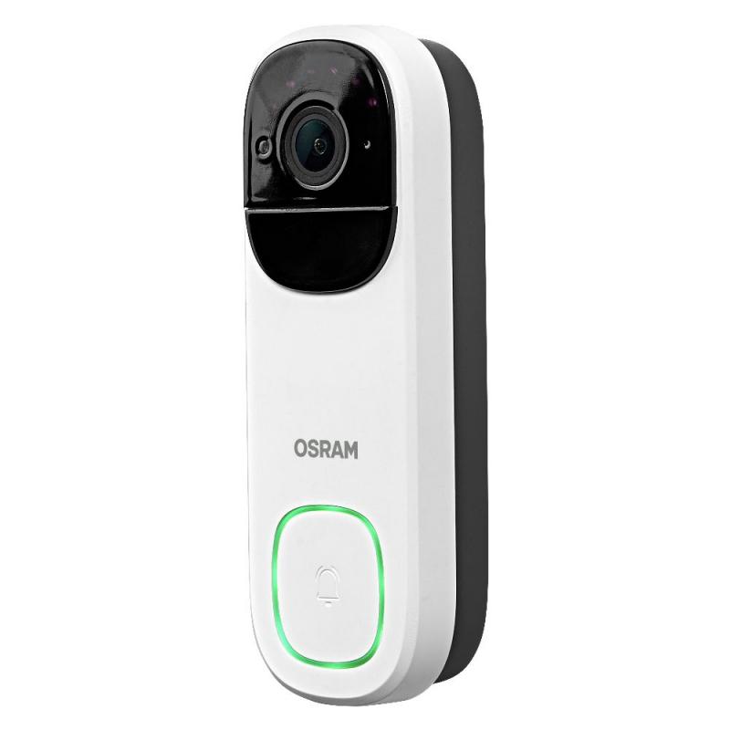 OSRAM SMART+ Smart Home WLAN-Türklingel mit Kamera, 2K, Akku, IP66, Weiß