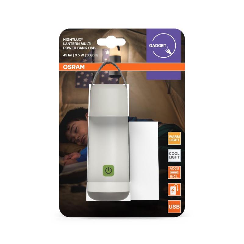 OSRAM mobiles LED Nachtlicht mit Akku Powerbank Funktion USB - Taschenlampenfunktion, für den Innenbereich